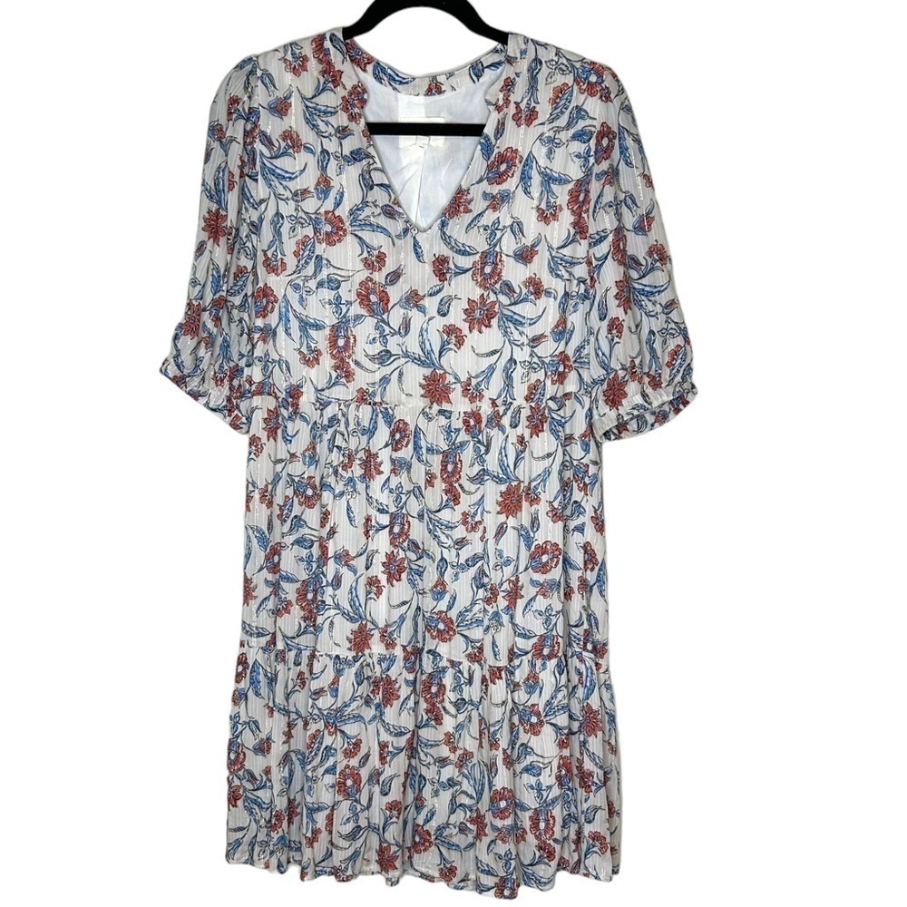 MAISON 123 Floral Babydoll Tiered Dress